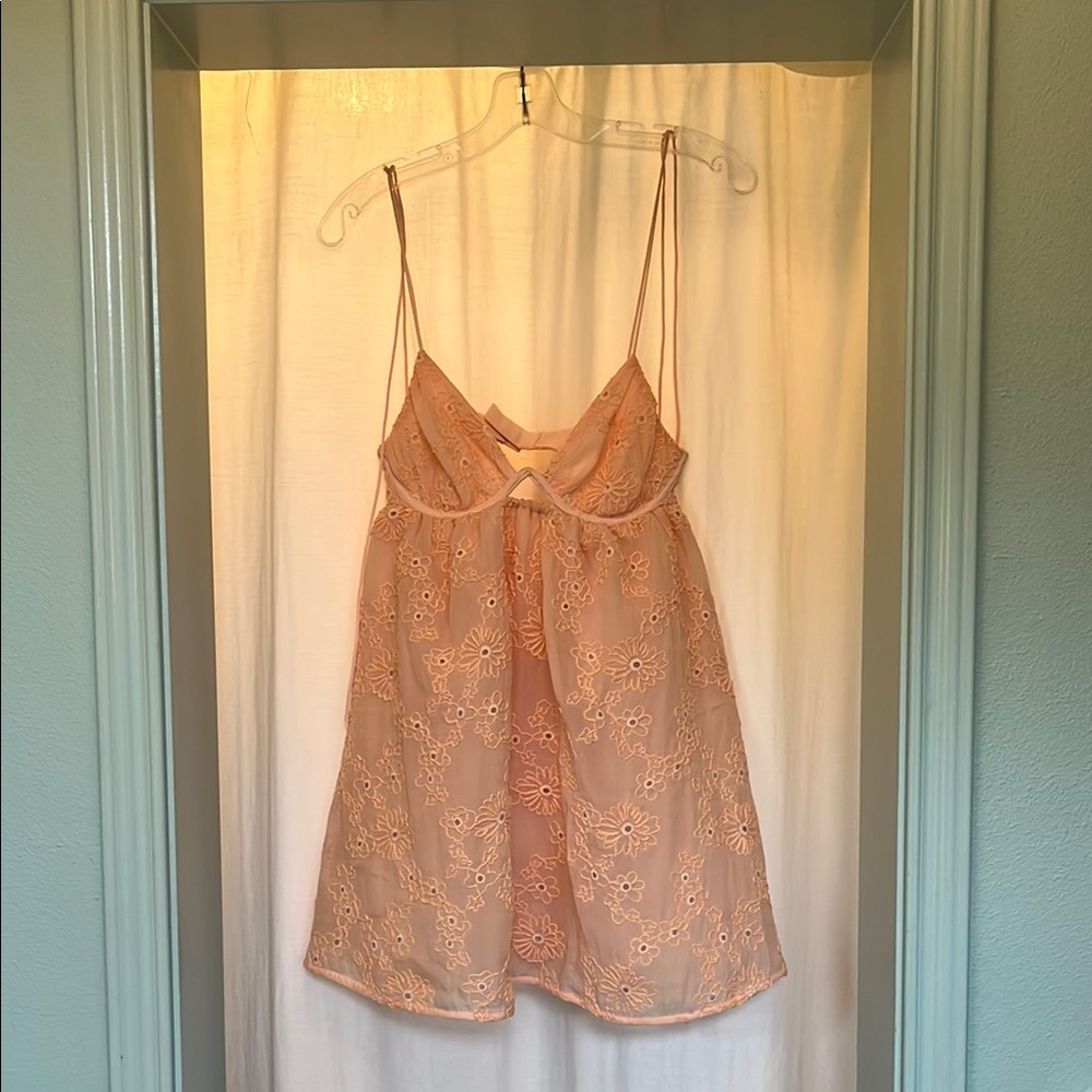 For Love And Lemons Blush Lace Dress